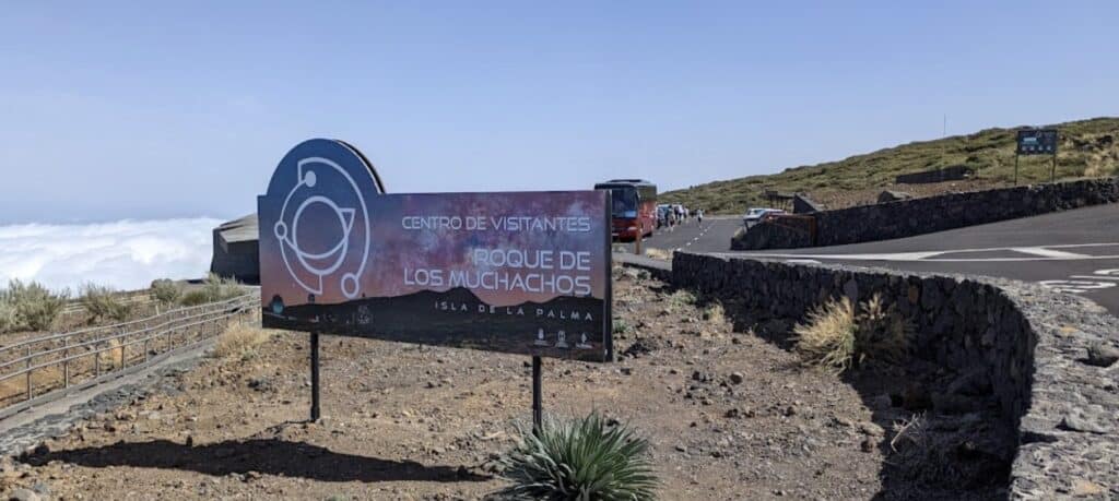 Cartel Centro Visitantes Roque de Los Muchachos
